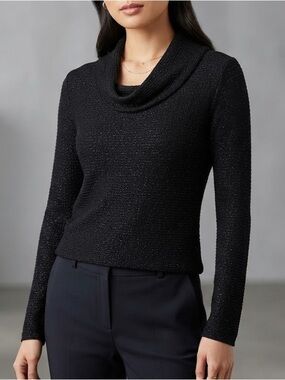 Jones New York| Signature Black Cowl Neck Women's Sweater Sz S
